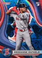 2024 Bowman's Best #14 Ceddanne Rafaela Blue Refractor Baseball Card