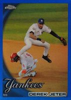 2010 Topps Chrome #165 Derek Jeter Blue Refractor Baseball Card