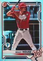 2021 Bowman Draft 1st Edition #BD186 Brady House Sky Blue Foil Baseball Card