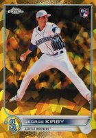 2022 Topps Chrome Update Sapphire Edition #207 George Kirby Gold Baseball Card