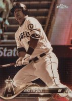 2018 Topps Chrome #100 Mike Trout Batting-Sepia Refractor Baseball Card