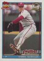 1991 Topps Desert Shield #524 Darrel Akerfelds Baseball Card