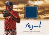 2013 Bowman Inception Relic Autograph #AR-XB Xander Bogaerts Baseball Card