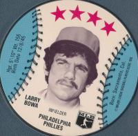 1976 Isaly's Sweet William Disc # Larry Bowa Baseball Card