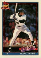 1991 Topps Tiffany #79 Frank Thomas Baseball Card