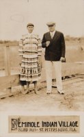 1900 Postcards & Trade # 1920's Babe Ruth Seminole Indian Village Real-Photo Baseball Card