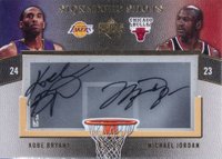 2007 Upper Deck Sweet Shot Signature Shots Acetate Dual #DA-JB Michael Jordan/Kobe Bryant Basketball Card