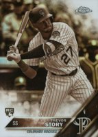 2016 Topps Chrome #45 Trevor Story Sepia Refractor Baseball Card