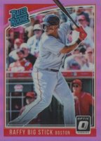 2018 Panini Donruss Optic #35 Rafael Devers Raffy Big Stick-Pink Baseball Card