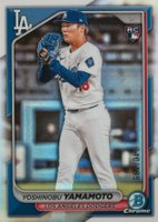 2024 Bowman Chrome #73 Yoshinobu Yamamoto Refractor Baseball Card