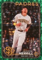 2024 Topps Update #US169 Jackson Merrill Green Crackle Foil Board Baseball Card
