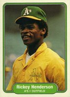 1982 Fleer #92 Rickey Henderson Baseball Card