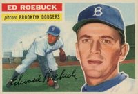 1956 Topps #58g Ed Roebuck Gray Back Baseball Card