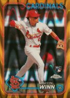 2024 Topps Chrome #189 Masyn Winn Gold Raywave Baseball Card