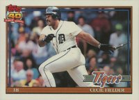 1991 Topps #720 Cecil Fielder Baseball Card