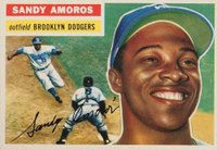 1956 Topps #42g Sandy Amoros Gray Back Baseball Card