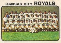 1973 O-Pee-Chee #347 Kansas City Royals Team Baseball Card