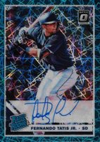 2019 Panini Donruss Optic Rated Rookie Signatures #FT Fernando Tatis Jr. Teal Velocity Baseball Card