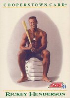 1991 Score Cooperstown #B4 Rickey Henderson Baseball Card
