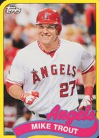 2014 Topps 1989 Mini Die-Cut #TM-28 Mike Trout Baseball Card