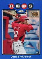 2008 Topps Chrome #196 Joey Votto Blue Refractor Baseball Card