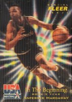 1996 Fleer USA #1 Anfernee Hardaway In the Beginning Basketball Card
