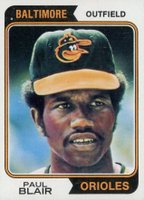 1974 Topps #92 Paul Blair Baseball Card