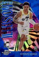 2023 Panini Contenders Optic Optic Illusion #17 Keyonte George Blue Cracked Ice Basketball Card
