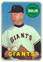 1969 Topps #505w Bobby Bolin White Letters Baseball Card