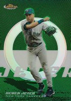 2005 Finest #125 Derek Jeter Green Refractor Baseball Card