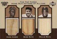 1999 Upper Deck Piece of History 500 HR Club # Babe Ruth/Hank Aaron/Willie Mays Baseball Card