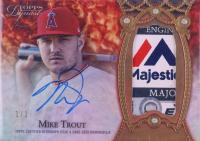 2022 Topps Dynasty Autographed Patch #DAPMT2 Mike Trout Gold 1/1 Baseball Card