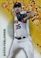 2022 Topps Pristine #176 Justin Verlander Gold Refractor Baseball Card