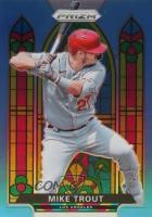 2021 Panini Prizm Stained Glass #SG-1 Mike Trout Carolina Blue Prizm Baseball Card
