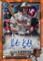 2021 Bowman Chrome Sapphire Edition Autographs #BSPAHK Heston Kjerstad Orange Baseball Card