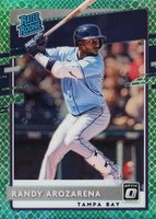 2020 Panini Donruss Optic #51 Randy Arozarena Green Dragon Choice Baseball Card