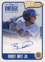 2020 Onyx Vintage Extended #EABW Bobby Witt Jr. Autograph-Blue Baseball Card