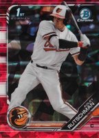 2019 Bowman Draft Chrome Sapphire Edition #BDC1 Adley Rutschman Red Baseball Card