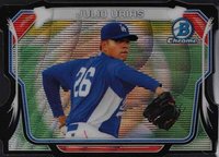 2014 Bowman Chrome Mini Chrome #MC-JU Julio Urias Die-Cut Black Wave Baseball Card