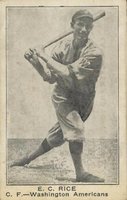 1922 American Caramel--Series of 120 ! RB # Sam Rice Initials actually E.C. Baseball Card