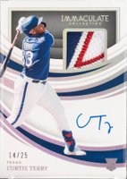 2022 Panini Immaculate Collection Immaculate Material Autographs #IMACT Curtis Terry Holo Silver Baseball Card