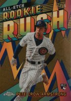 2024 Topps Chrome Logofractor Edition Chrome All Etch Rookie Rush #CERL2 Pete Crow-Armstrong Gold Refractor Baseball Card