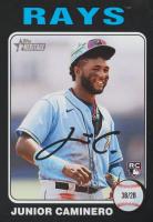 2024 Topps Heritage #267 Junior Caminero Black Border Baseball Card