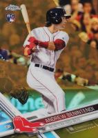 2017 Topps Chrome #100 Andrew Benintendi White Jersey-Gold Refractor Baseball Card