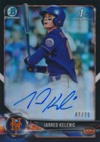 2018 Bowman Draft Chrome Draft Picks Autographs #CDAJK Jarred Kelenic Black Refractor Baseball Card