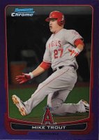 2012 Bowman Chrome #157 Mike Trout Purple Refractor Baseball Card