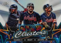 2023 Topps Cosmic Chrome Star Clusters #SC9 Austin Riley/Michael Harris II/Ronald Acuna Jr. Baseball Card
