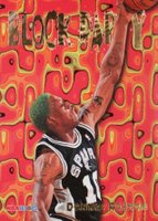 1995 Hoops Block Party #2 Dennis Rodman Basketball Card