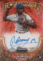 2024 Bowman Sterling Sterling Extravaganza Autographs #SEARM Ronny Mauricio Rose Gold Mini Diamond Refractor Baseball Card