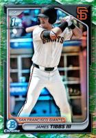 2024 Bowman Draft #BDC40 James Tibbs III Chrome-Lunar Glow Refractor Baseball Card